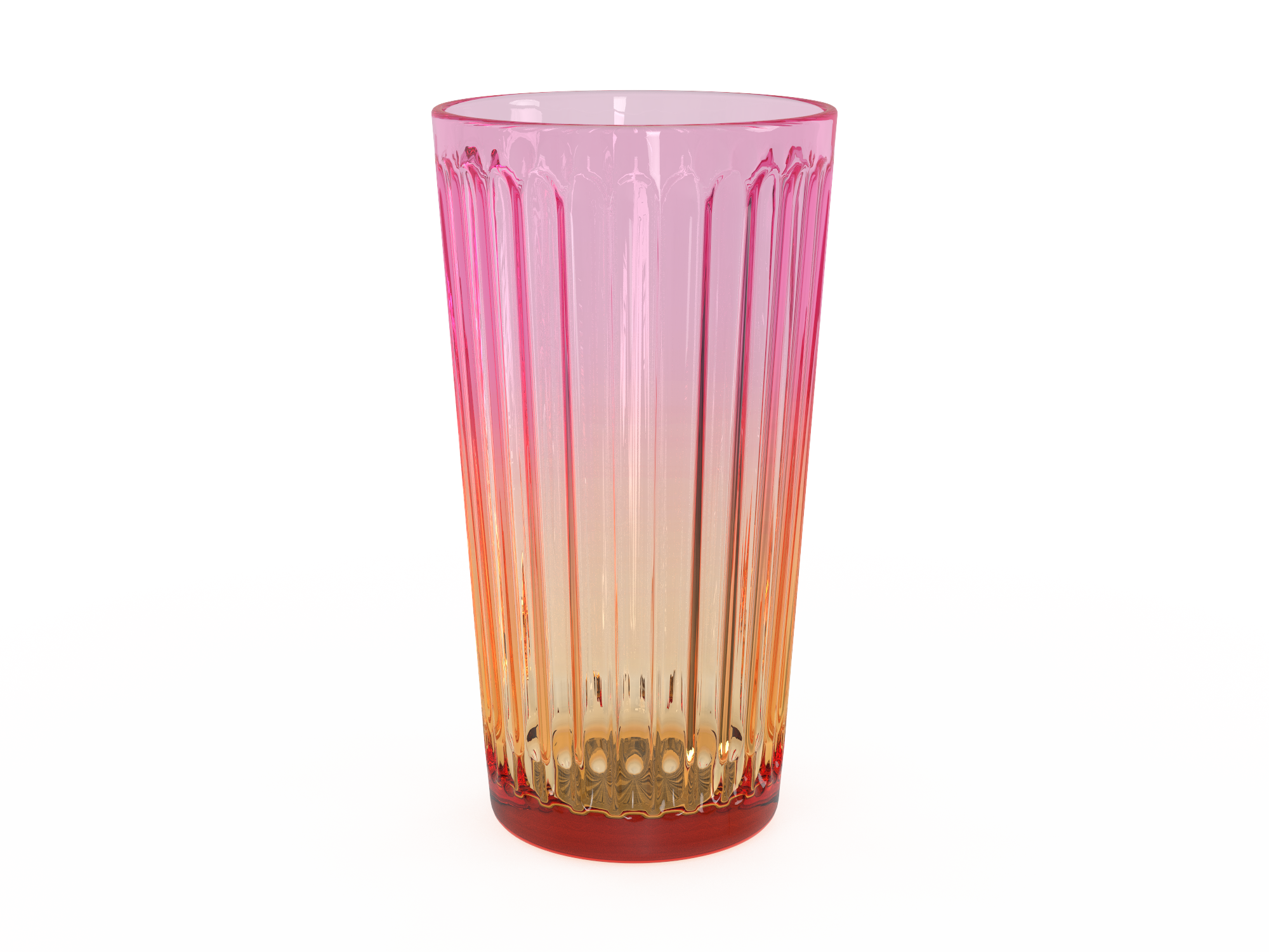 GOBELET BICOLORE ROSE FUSCHIA ET ORANGE