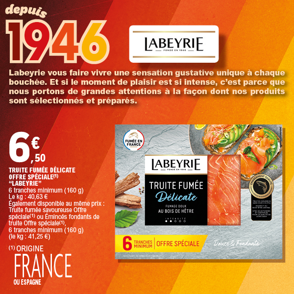 TRUITE FUMÉE DÉLICATE OFFRE SPÉCIALE