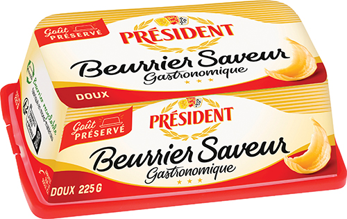 BEURRIER SAVEUR GASTRONOMIQUE
DOUX 82% Mat.Gr.
ou DEMI-SEL 80% Mat.Gr.