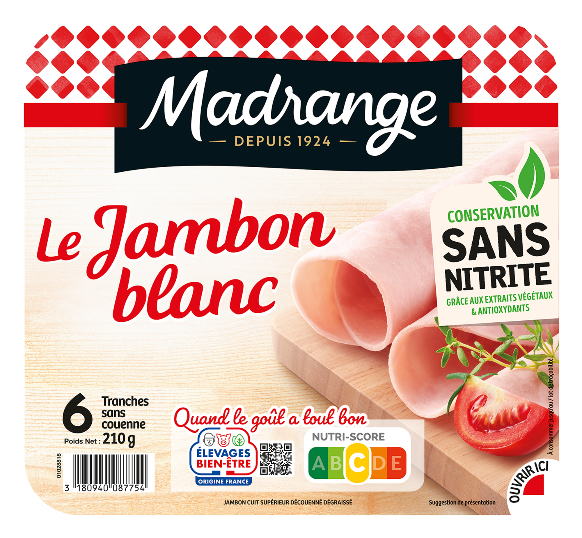 Mon jambon blanc - Conservation sans nitrite