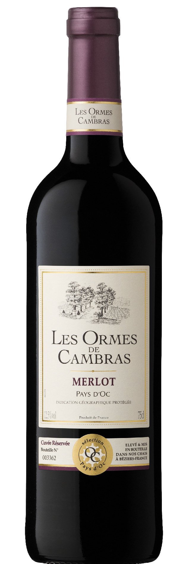 I.G.P(1) PAYS D’OC LES ORMES DE CAMBRAS MERLOT