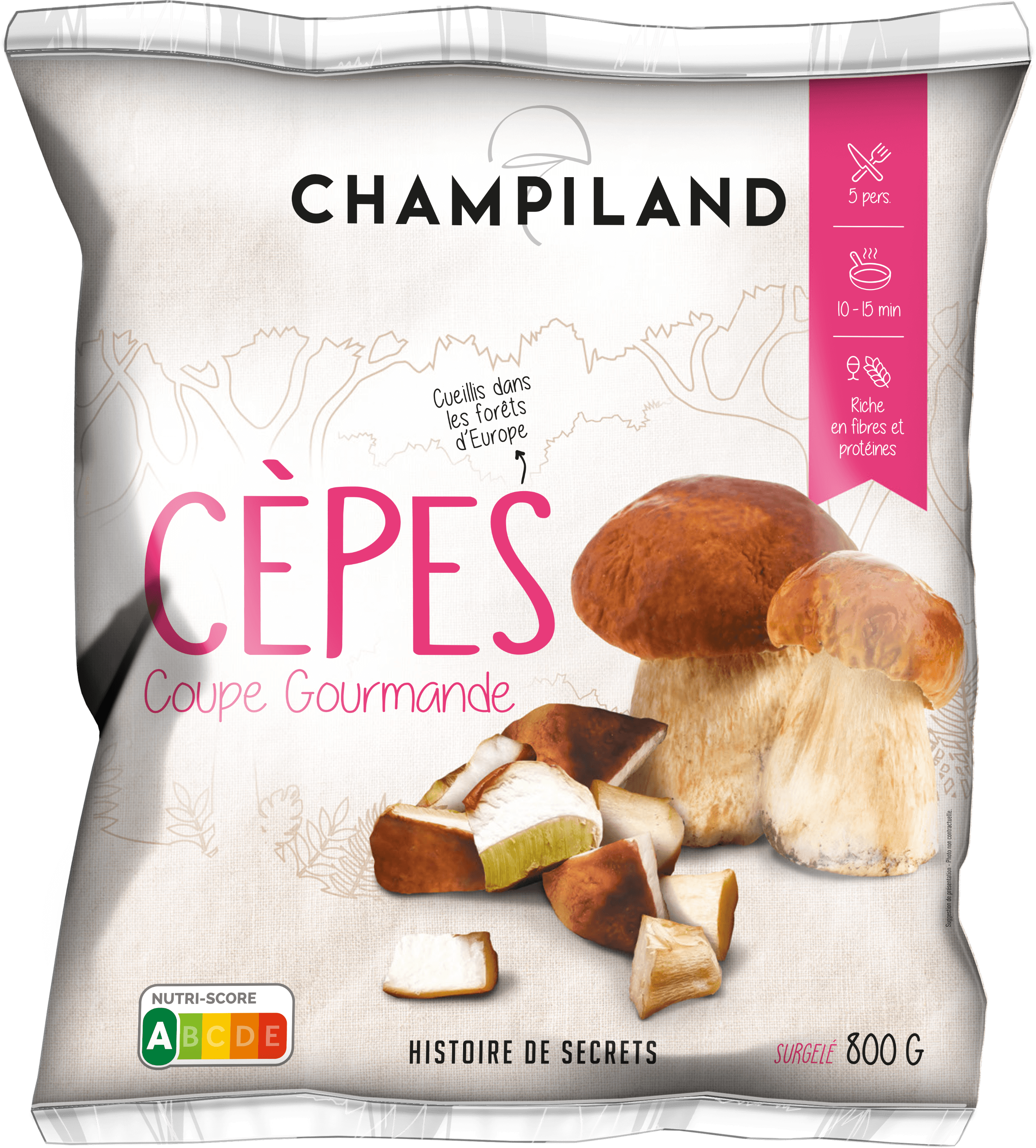 CÈPES EN MORCEAUX COUPE GOURMANDE SURGELÉS