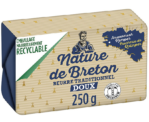 BEURRE DOUX NATURE DE BRETON Beurrerie de Quimper*
