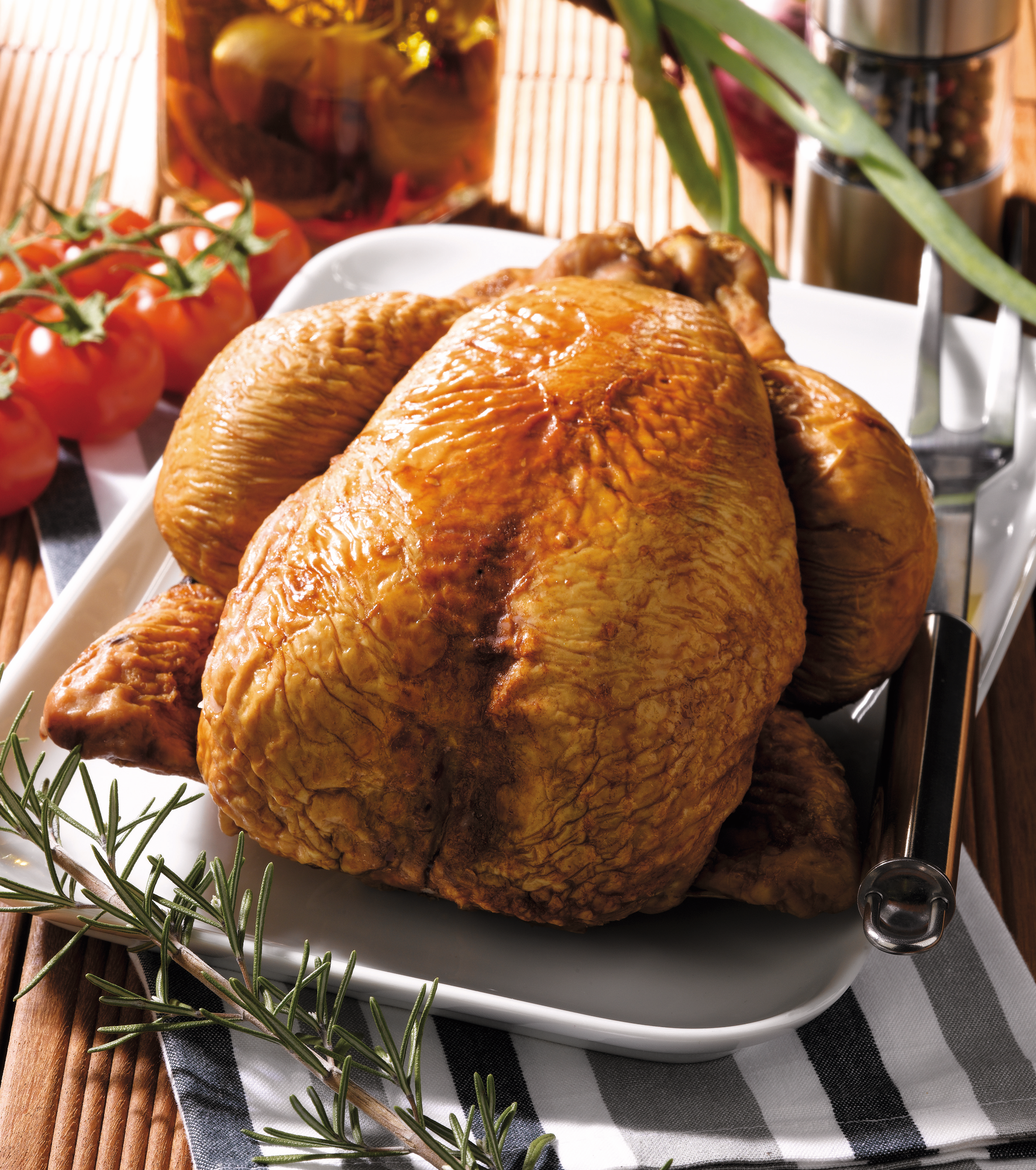 Poulet rôti issue de poulet fermier