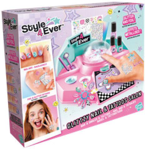 GLITTZY BAR À ONGLES ET TATOUAGES/SALON DE SPA POUR LES MAINS 3 EN 1