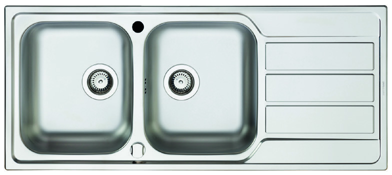 EVIER ATHENA 2 CUVES + 1 EGOUTTOIR