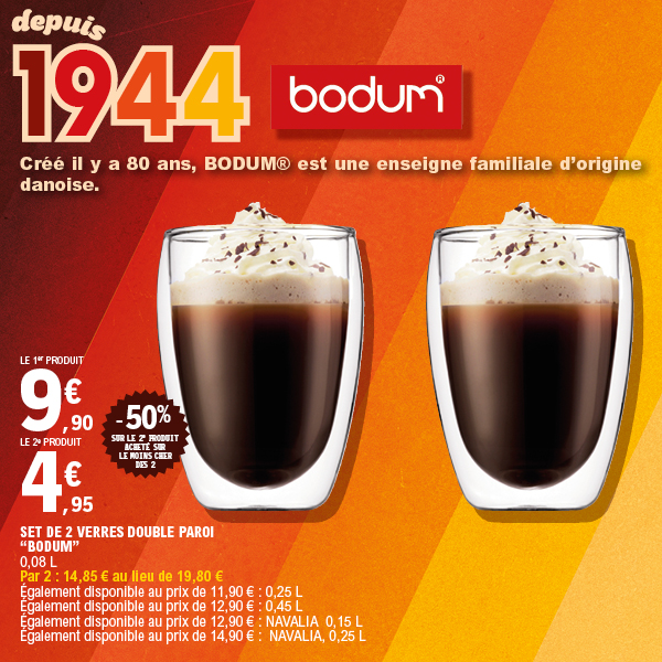 SET DE 2 VERRES DOUBLE PAROI