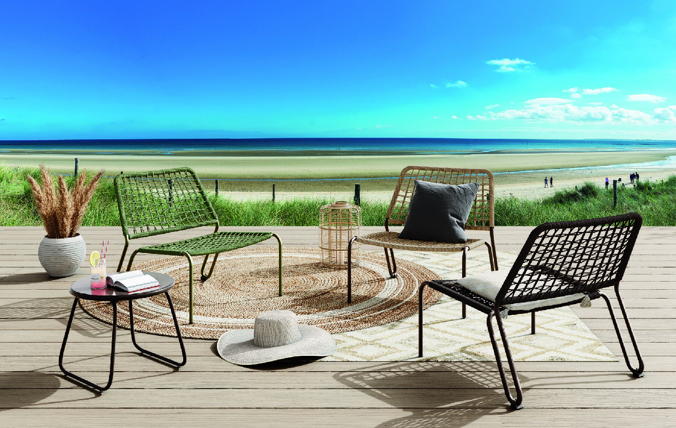 CHAISE EN CORDE MARINE DESIGNER