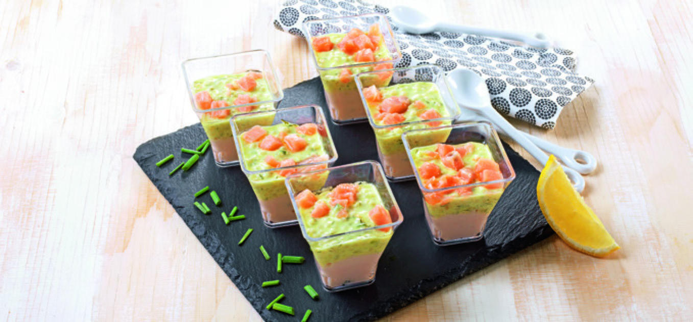 6 VERRINES DUO DE SAUMON ET CITRON