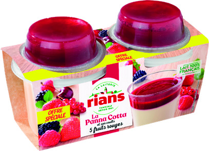 LA PANNA COTTA ET SON COULIS 5 FRUITS ROUGES OFFRE SPÉCIALE