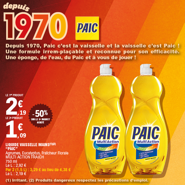 LIQUIDE VAISSELLE MAINS(1)(2)