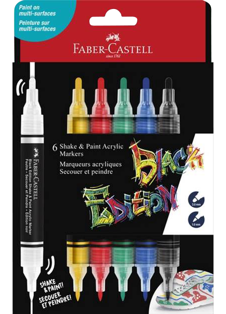 6 MARQUEURS SHAKE AND PAINT BLACK EDITION