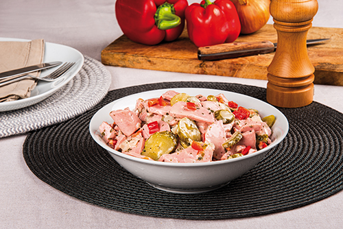 SALADE DE MUSEAU DE PORC À LA LYONNAISE