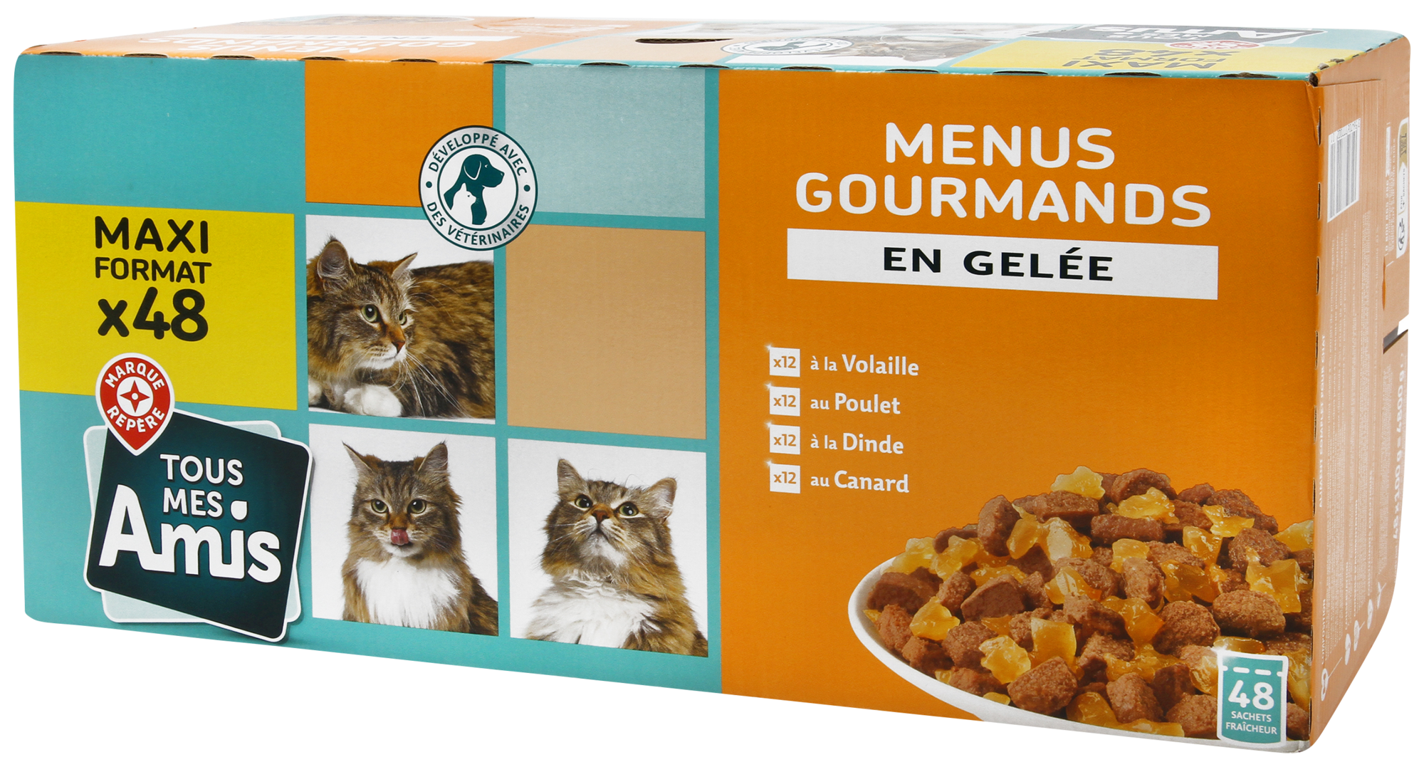 Menus gourmands en gelée à la viande 48X100g