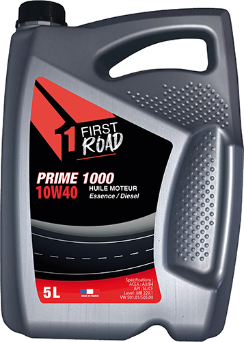 HUILE MOTEUR PRIME 1000 10W40 POUR MOTEUR ESSENCE ET DIESEL