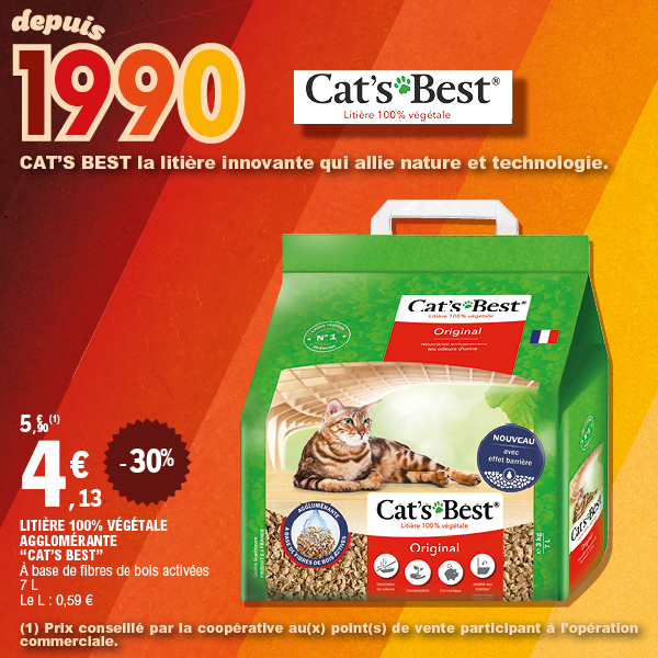 LITIÈRE 100% VÉGÉTALE AGGLOMÉRANTE