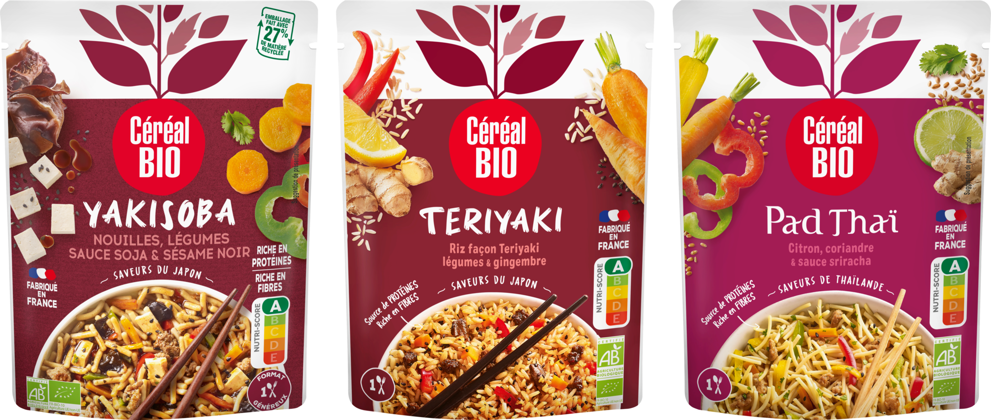 SUR LES PRODUITS PRÉSENTS EN MAGASIN DE LA GAMME ASIAN FOOD BIO “CÉRÉAL BIO”.