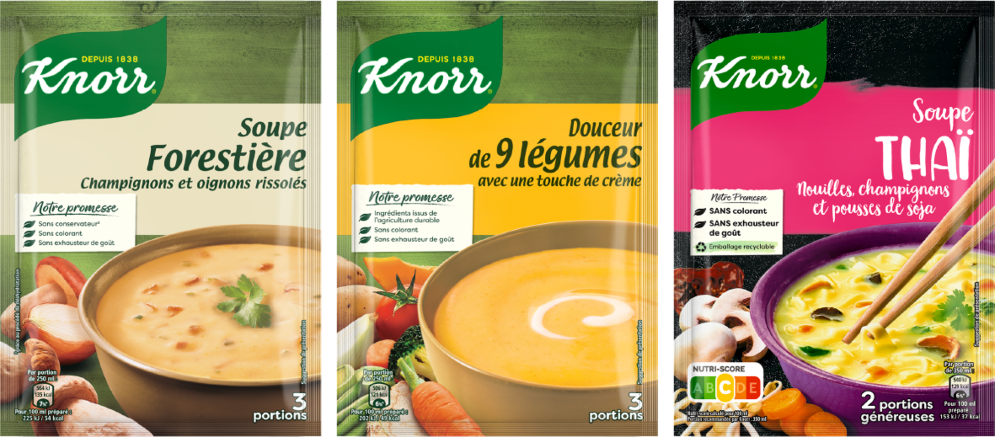 SUR LES PRODUITS PRÉSENTS EN MAGASIN DE LA GAMME SOUPES DÉSHYDRATÉES "KNORR"