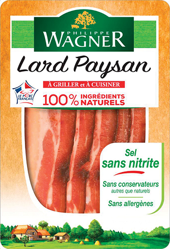 LARD PAYSAN À GRILLER ET À CUISINER SEL SANS NITRITE