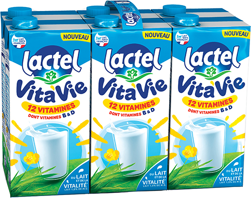 LAIT DEMI-ÉCRÉMÉ 
12 VITAMINES VITA'VIE
1 % Mat.Gr.