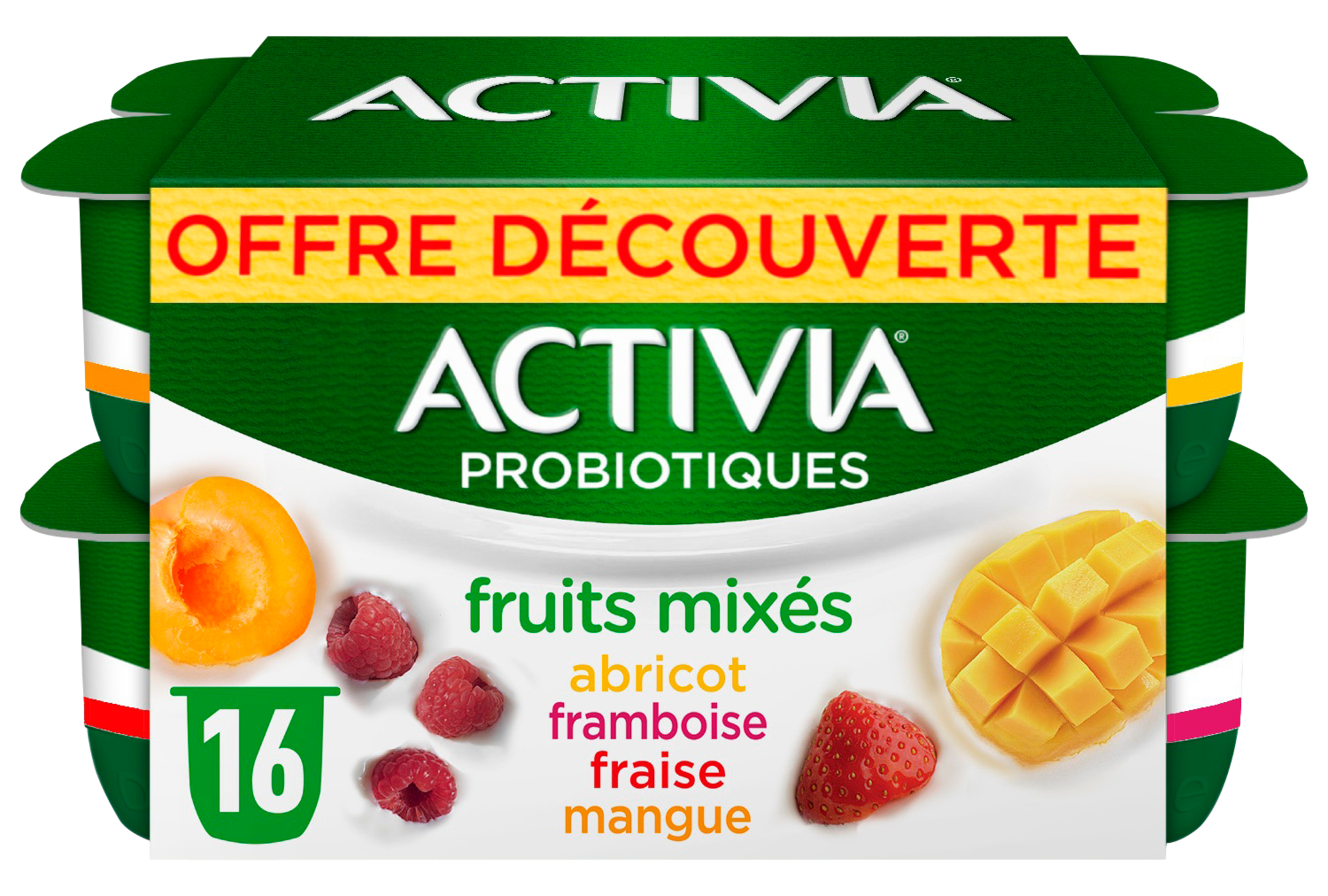 Activia Probiotiques aux fruits mixés Offre découverte