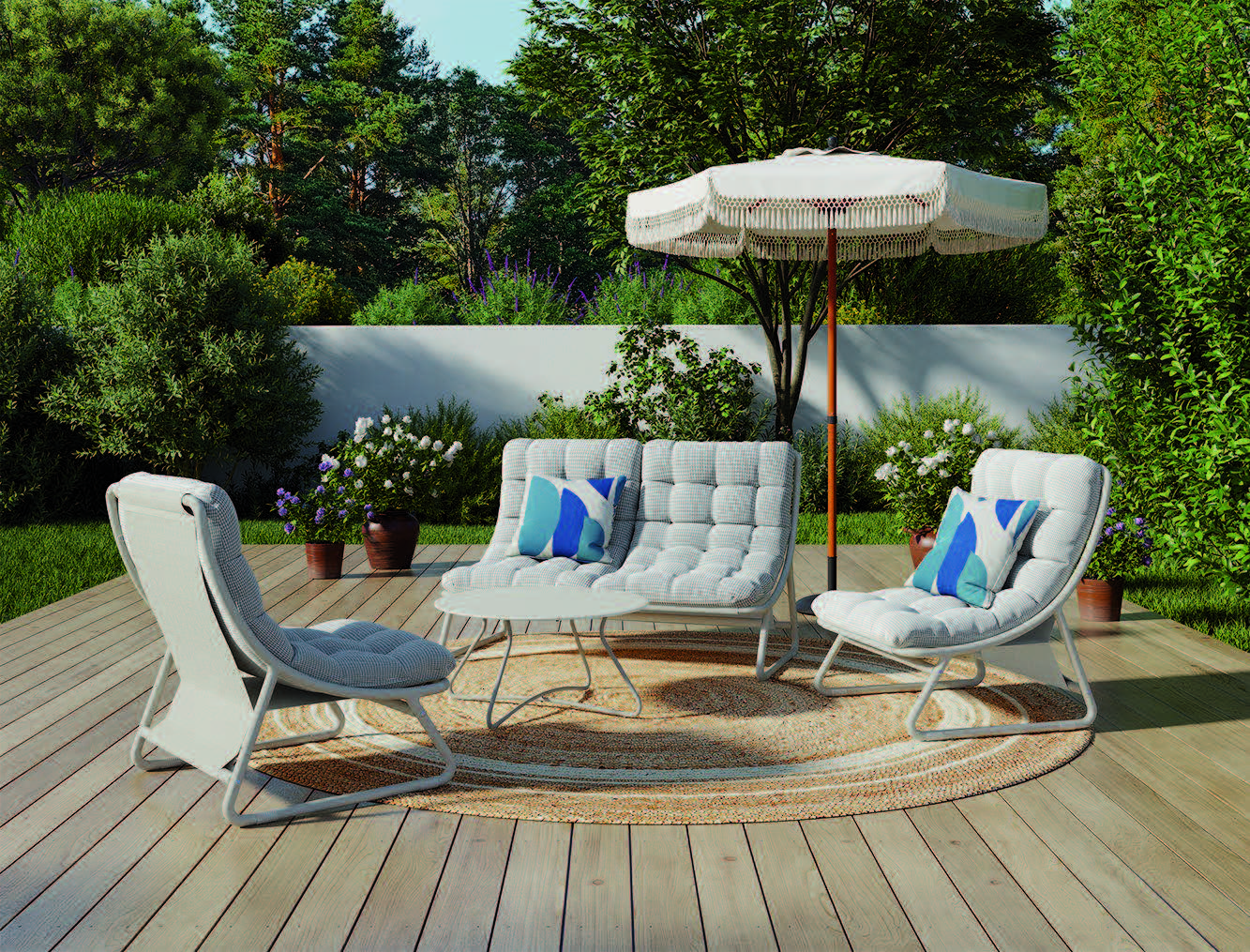SALON DE JARDIN BAS 4 PIÈCES