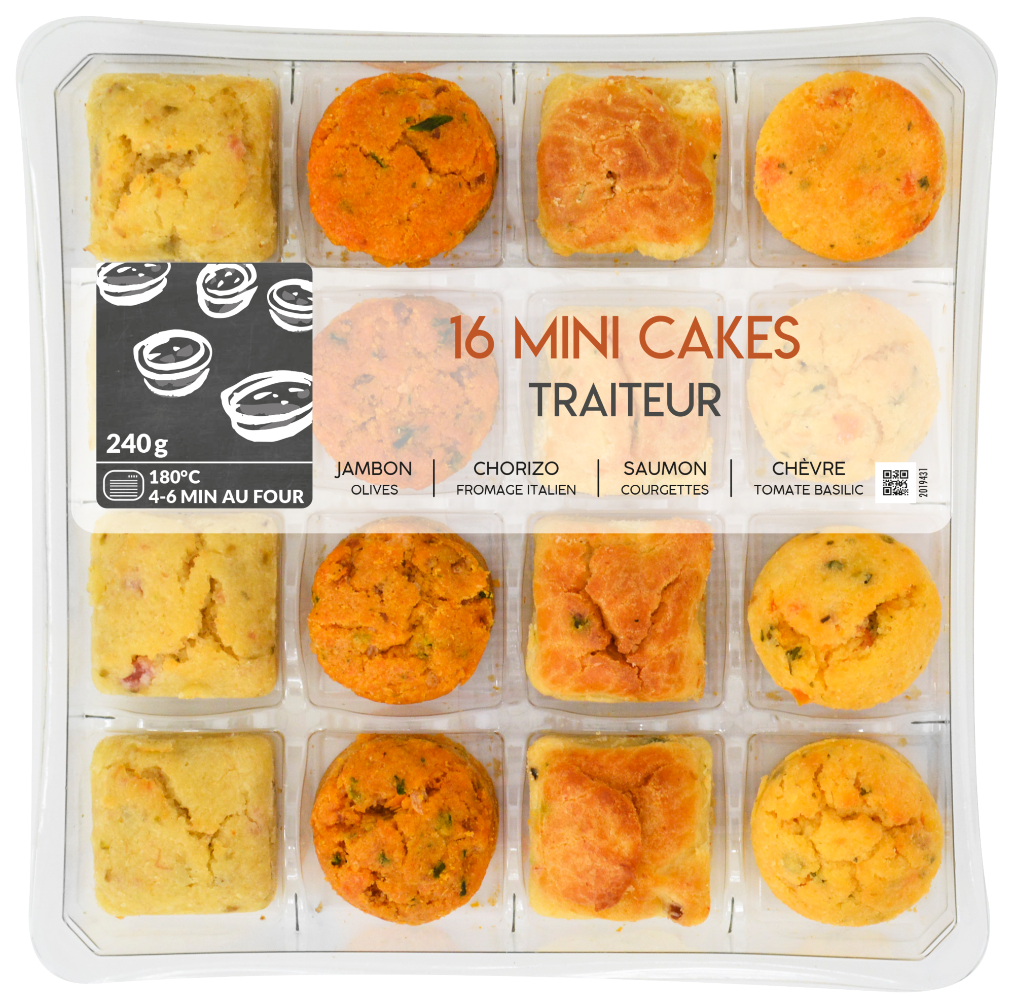 16 minis cakes taiteur