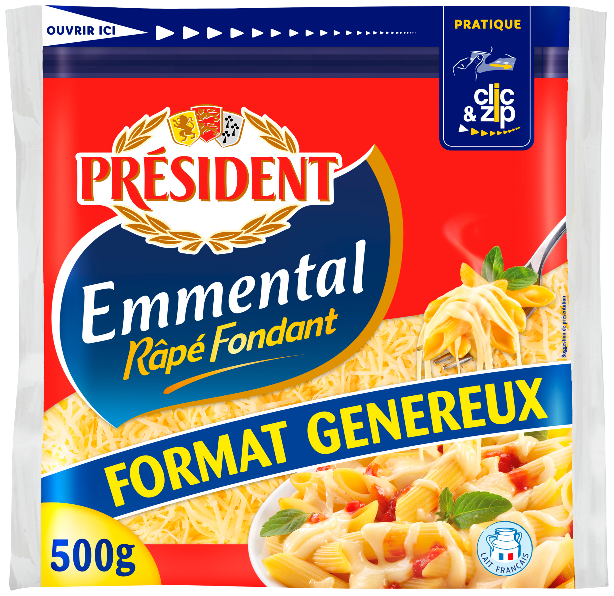 Emmental râpé fondant Format Généreux 29% Mat.Gr.