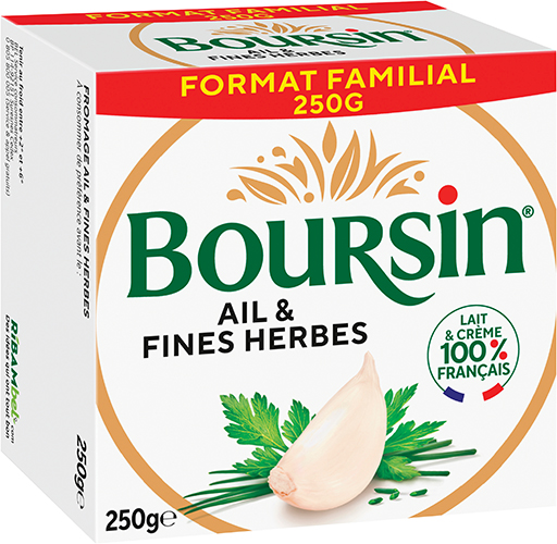 “BOURSIN” AIL & FINES HERBES
39% Mat.Gr.
