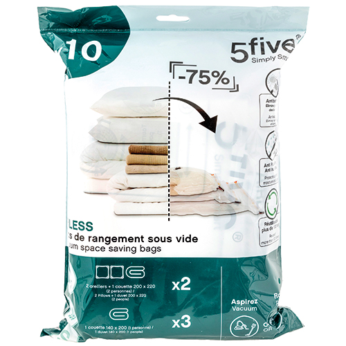 10 SACS DE RANGEMENT SOUS VIDE “AIRLESS”