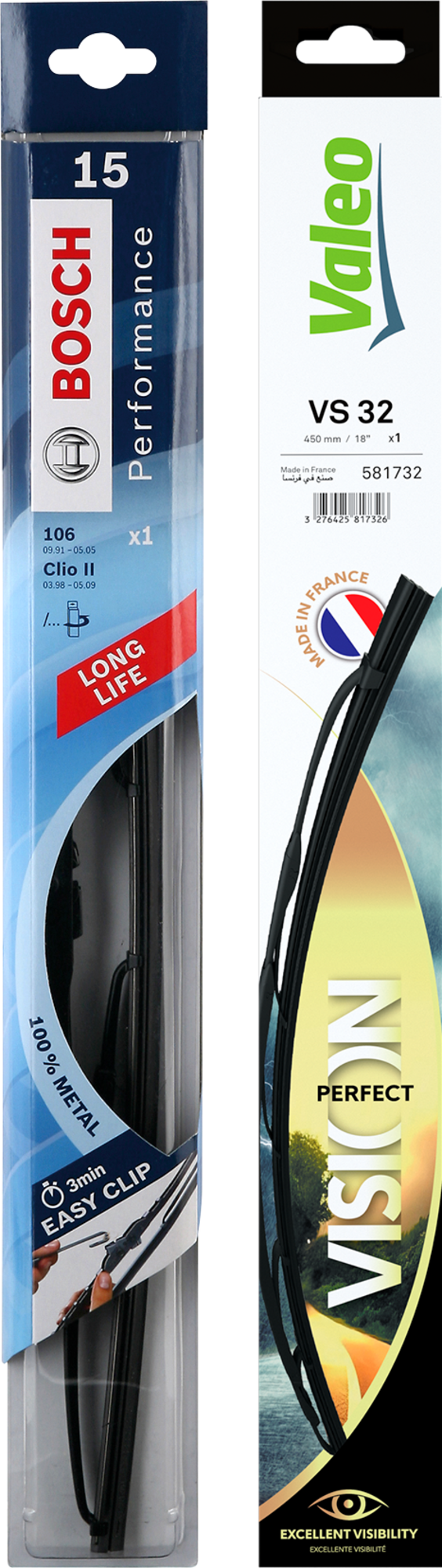 SUR LES PRODUITS PRÉSENTS EN MAGASIN DE LA GAMME DE BALAIS D'ESSUIE GLACES "BOSCH" OU "VALEO"