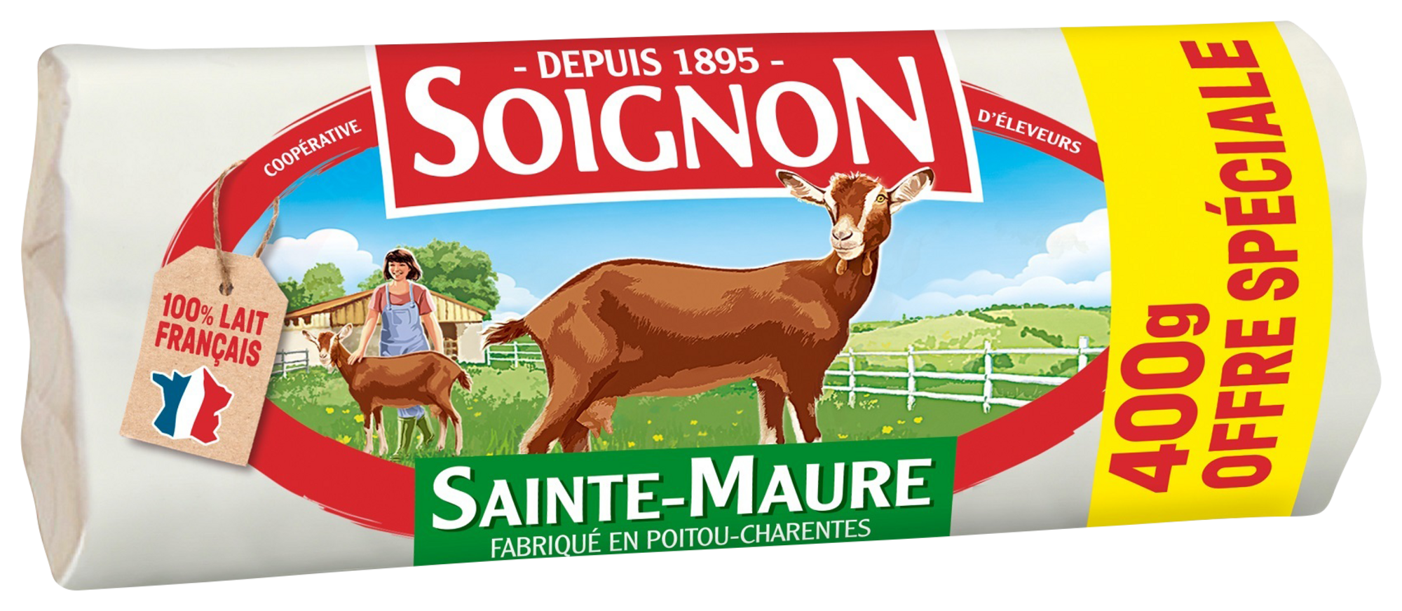 Bûche de chèvre Sainte-Maure 23% Mat.Gr. Offre spéciale
