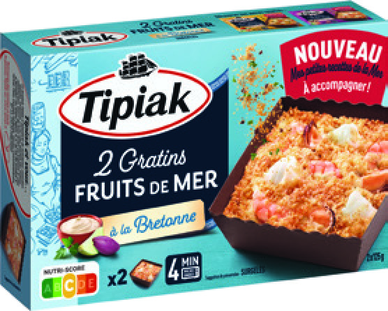 PETITS GRATINS AUX FRUITS DE MER À LA BRETONNE SURGELÉS