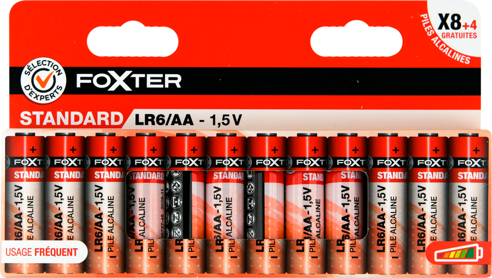 PILES ALCALINES 8+4 GRATUITES