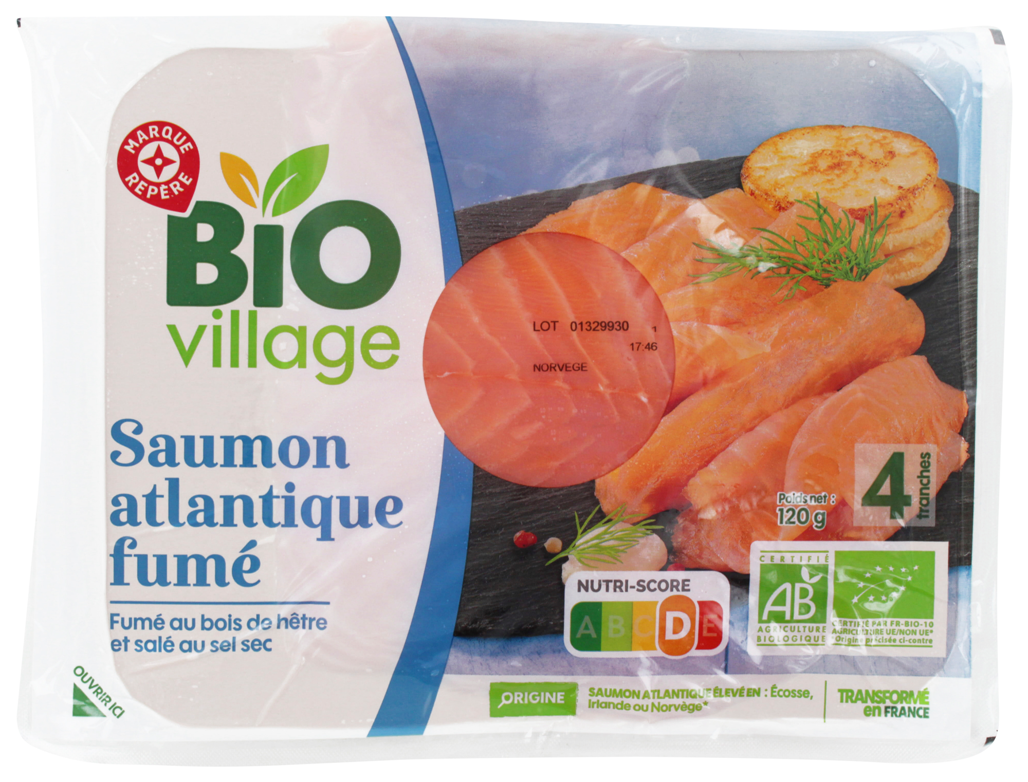 SAUMON FUMÉ ATLANTIQUE BIO