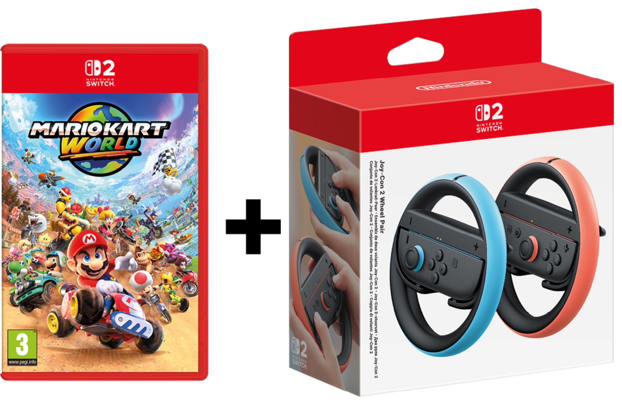 MARIO KART WORLD + PAIRE DE VOLANTS JOY-CON SWITCH 2