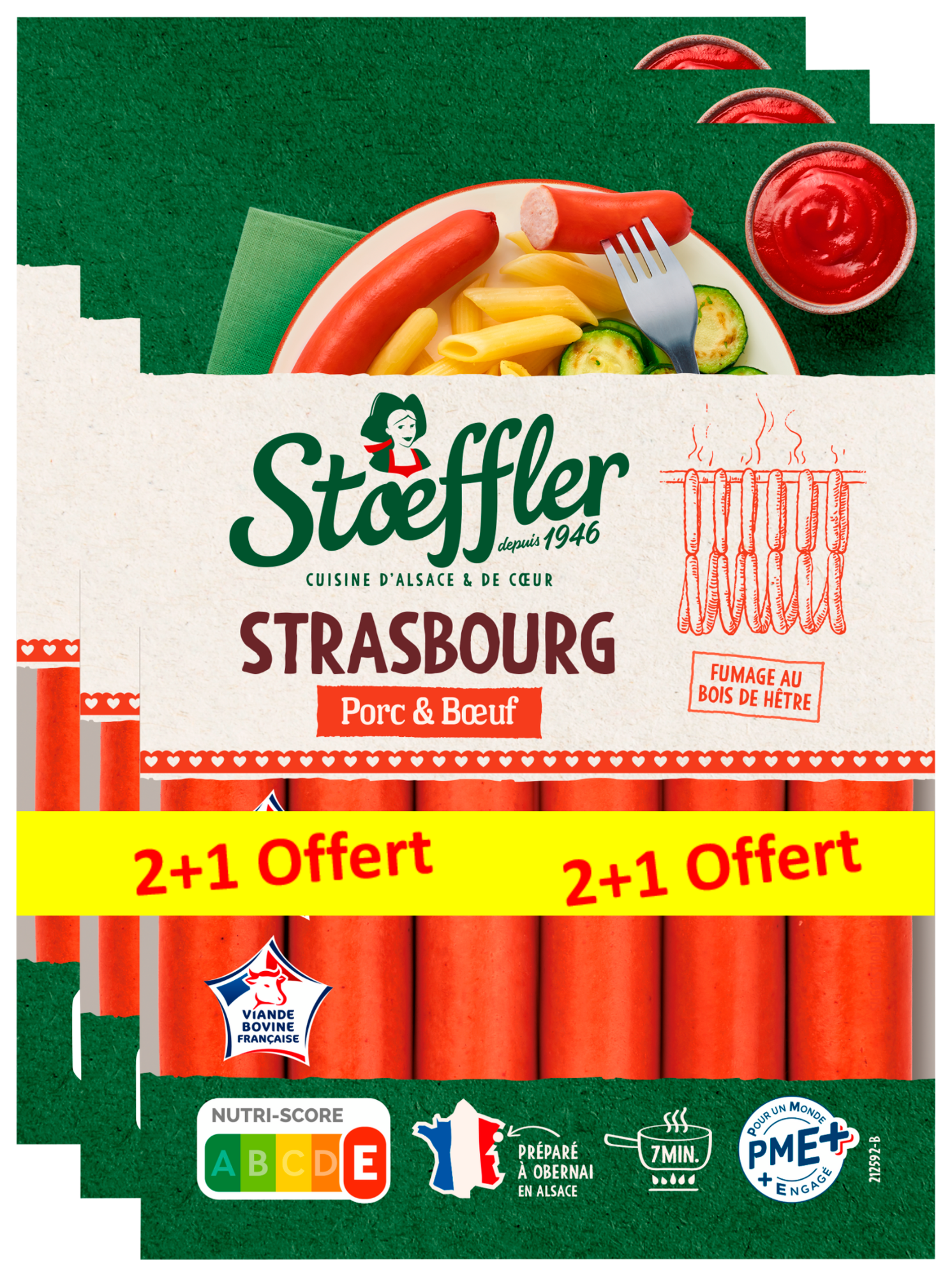 L'inimitable Saucisse de Strasbourg Porc et Bœuf