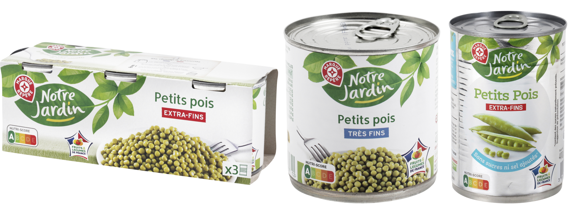 SUR LES PRODUITS PRÉSENTS EN MAGASIN DE LA GAMME PETITS POIS "NOTRE JARDIN"