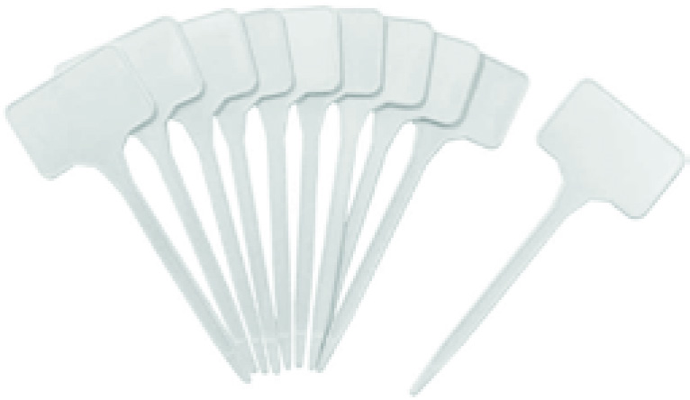 ÉTIQUETTES À PIQUER PLASTIQUE 