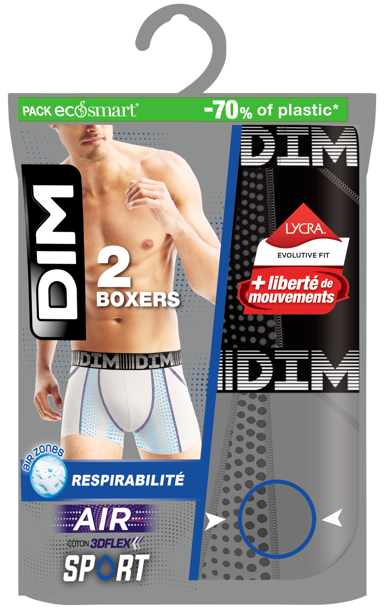 LOT DE 2 BOXERS HOMME