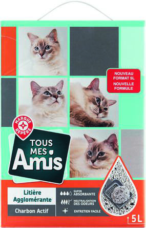 LITIÈRE AGGLOMÉRANTE CHARBON ACTIF 