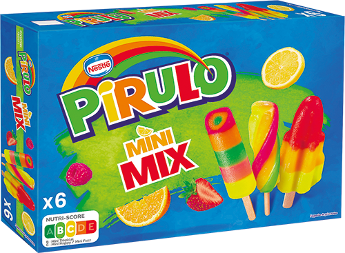 BÂTONNETS GLACÉS “PIRULO” MINI MIX X6