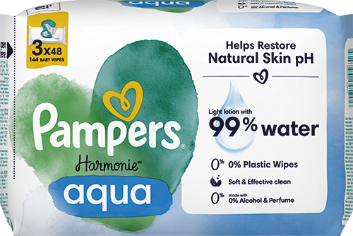 LINGETTES NETTOYANTES POUR BÉBÉ HARMONIE AQUA