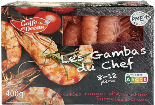 CREVETTES ROUGES D’ARGENTINE SURGELÉES