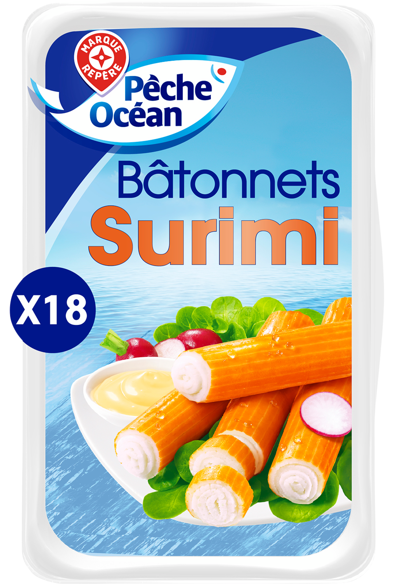 18 BÂTONNETS DE SURIMI SAVEUR CRABE MSC
