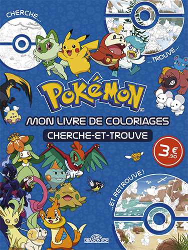 POKÉMON - MON LIVRE DE COLORIAGES CHERCHE ET TROUVE