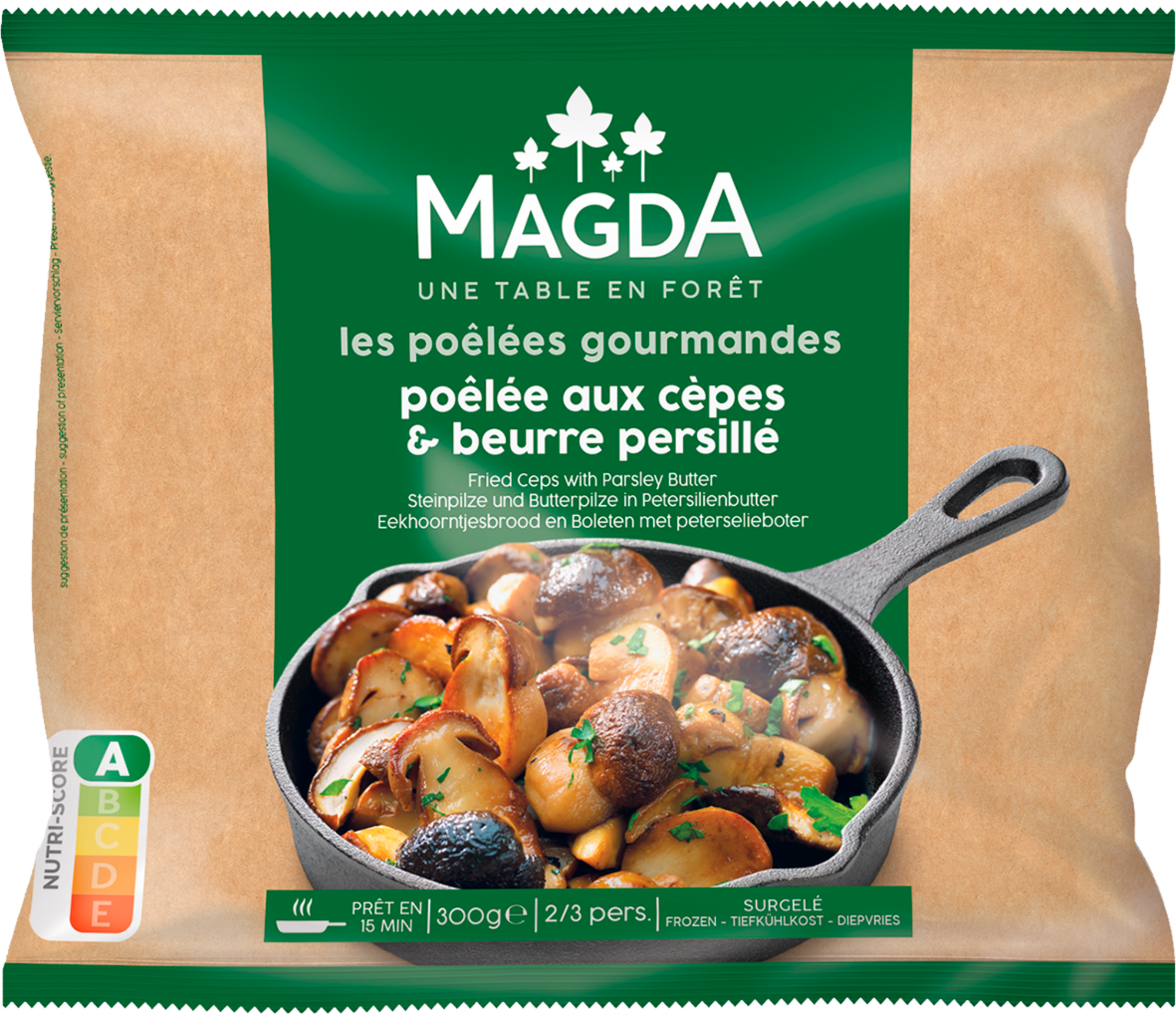 Poêlée aux cèpes & beurre persillé surgelée