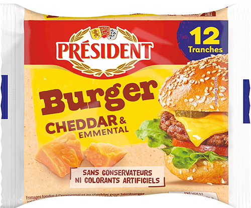 12 TRANCHES Burger cheddar & emmental ou Croque emmental 17% MAT.GR.