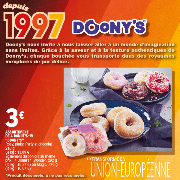 ASSORTIMENT DE 4 DONUT’S*