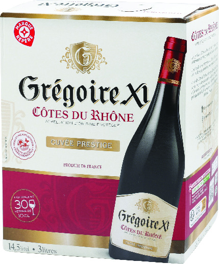 A.O.P(1) CÔTES DU RHÔNE(3) GRÉGOIRE XI CUVÉE PRESTIGE